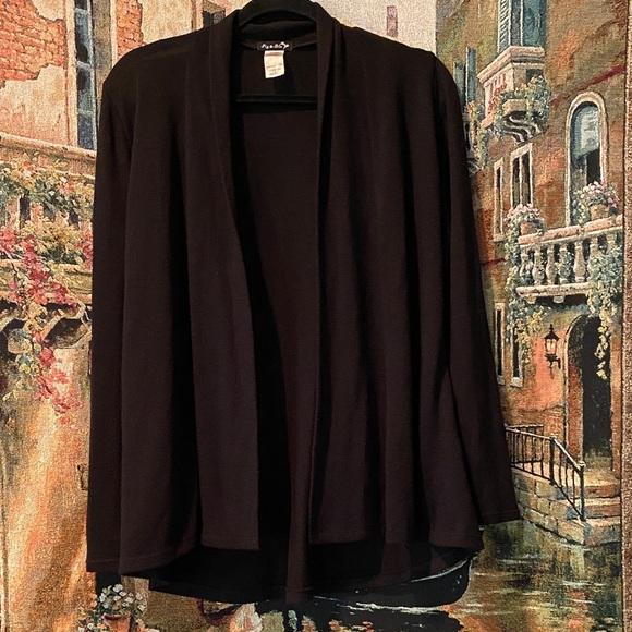 5 for $30 Fig & Blu Classic Black Open Cardigan - Picture 1 of 3